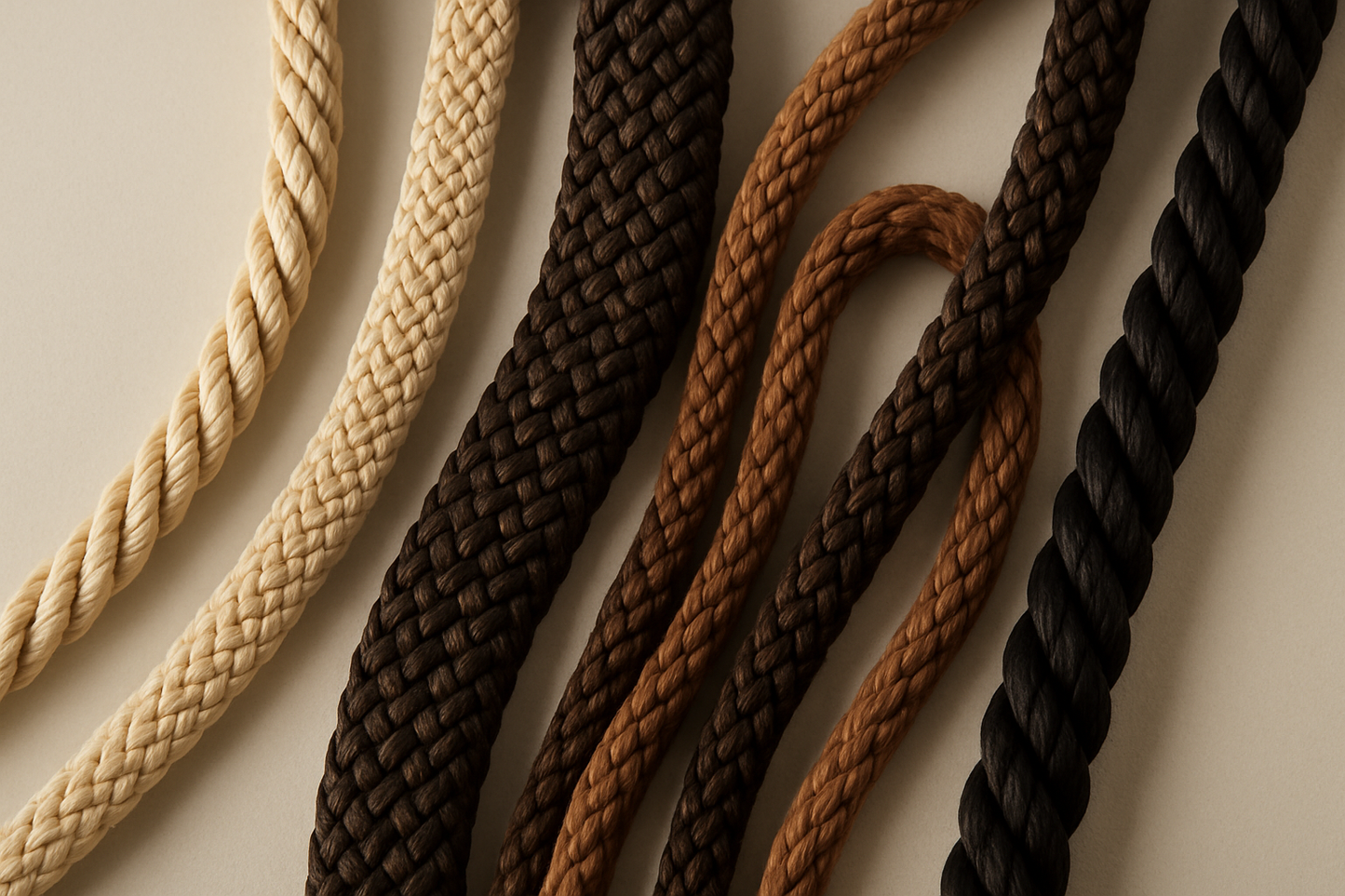 Beige, brown, Black, Polyester cords