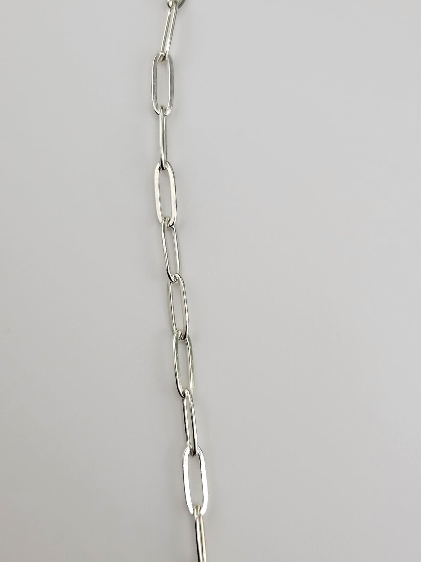 Half 18k Gold Plated Brass or Stainless Steel Silver Paperclip Chain Half Gemstone Necklace with Carabiner Clasp including two 18k gold plated brass Charms of your choice