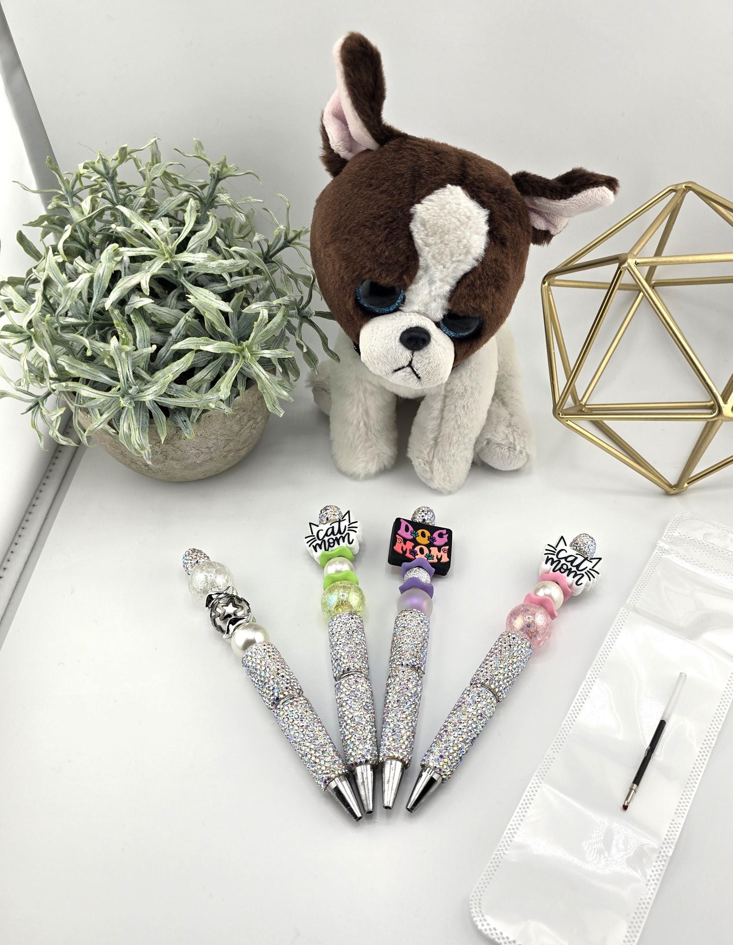 Mystery Gift Box Set, 3 products in one box, Beaded Pen, Straw Chain & Keychain Set – Handmade Gifts for Animal Lovers – Cute and Colorful Beaded Accessories