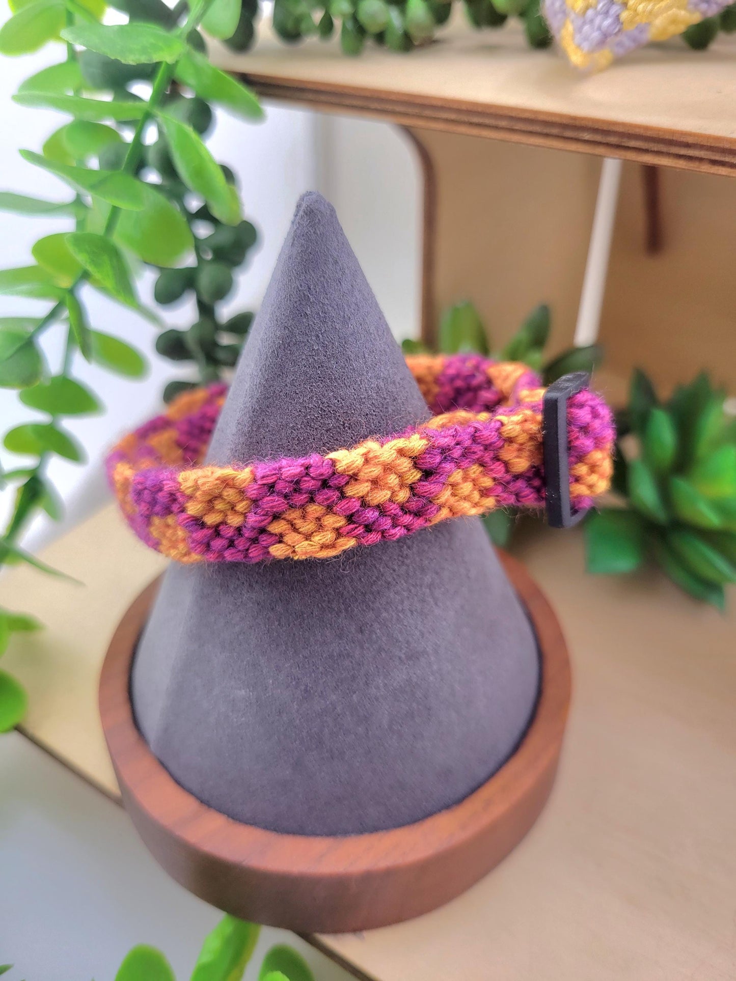 Designer Cat Collar: Woven Breakaway Polka Dots Cat Collars with Charm and Bell, Adjustable 8"-12"[20-30.5cm], Ideal for Girl Cats Male Cats, Kittens Puppies, Made with Soft Cotton, Fits Most Cats,