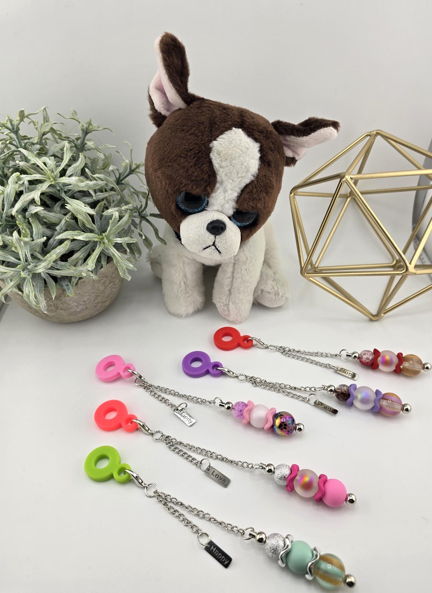 Mystery Gift Box Set, 3 products in one box, Beaded Pen, Straw Chain & Keychain Set – Handmade Gifts for Animal Lovers – Cute and Colorful Beaded Accessories