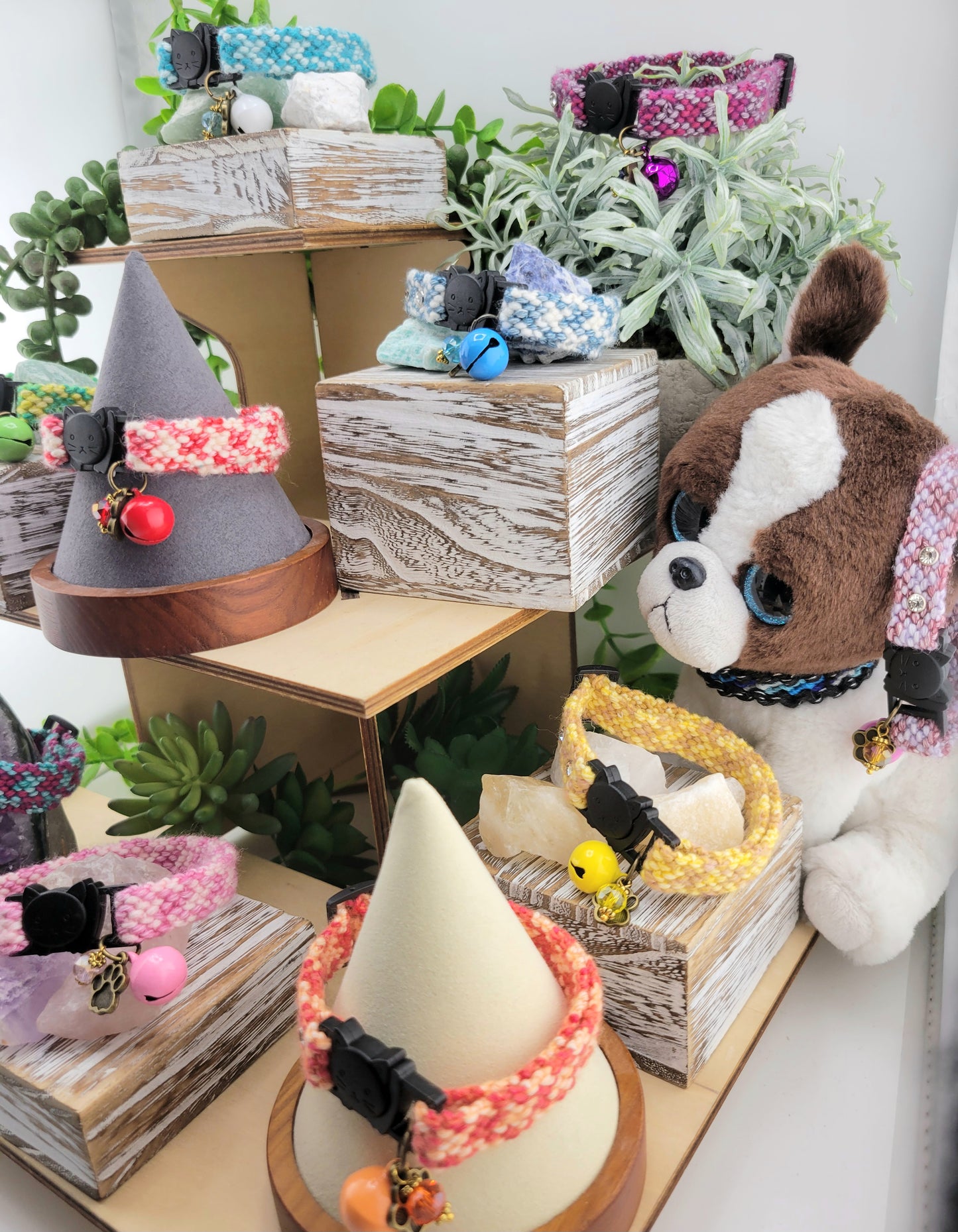 Designer Cat Collar: Woven Breakaway Cat Collars with Charm and Bell, Chevron braid design, Adjustable 8"-12"[20-30.5cm], Ideal for Girl Cats Male Cats, Kittens Puppies, Made with Soft Cotton, Wide variety of colors